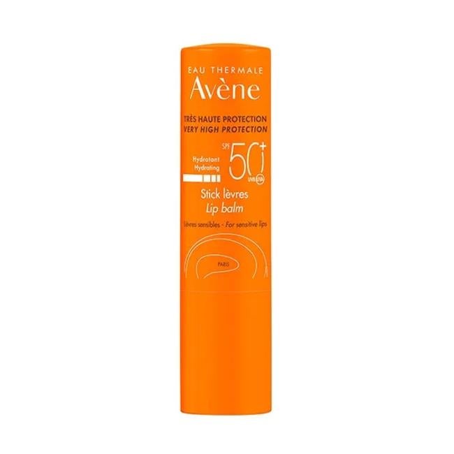 Bálsamo labial con Avène SPF50.